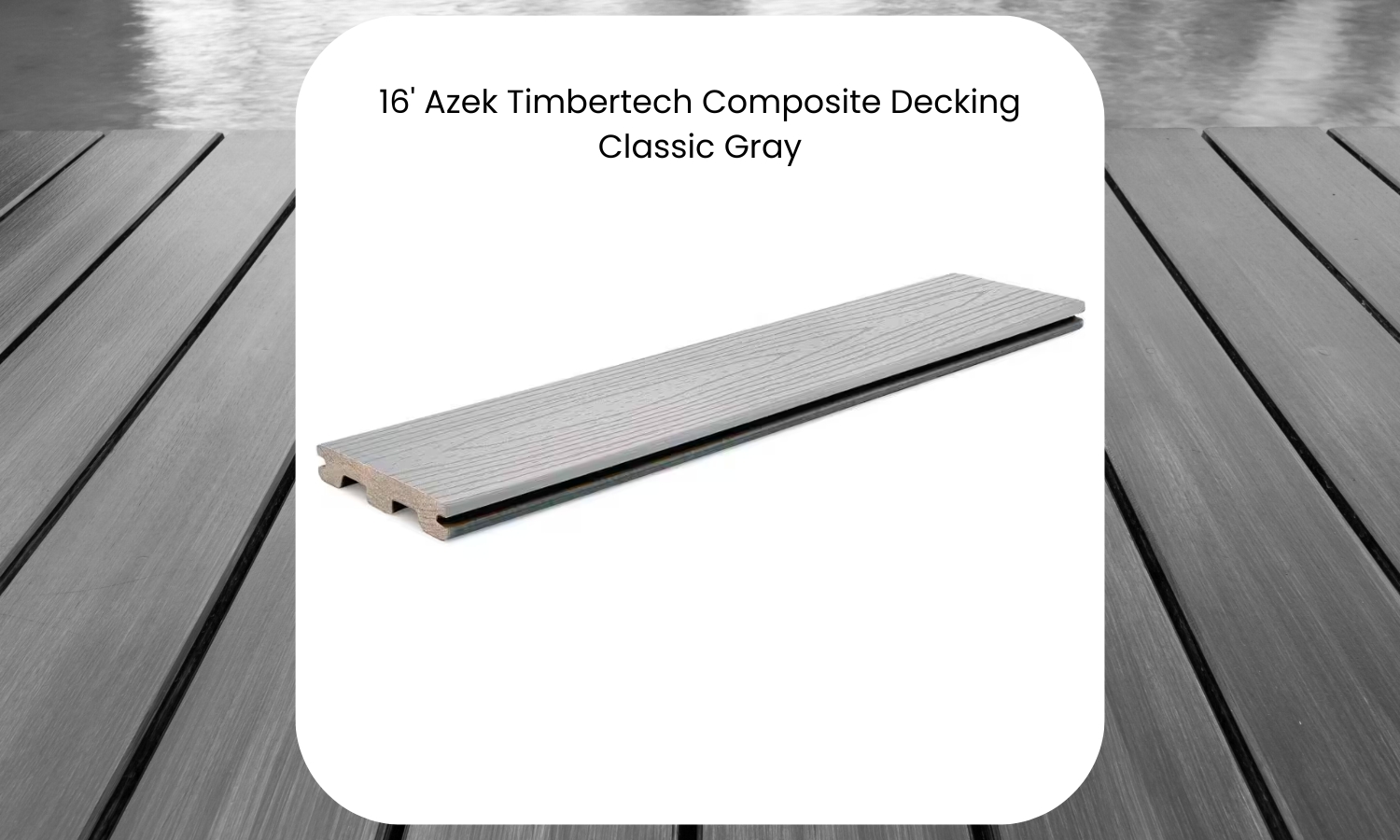 Sea Salt Grey Grooved Composite Deck board (1)